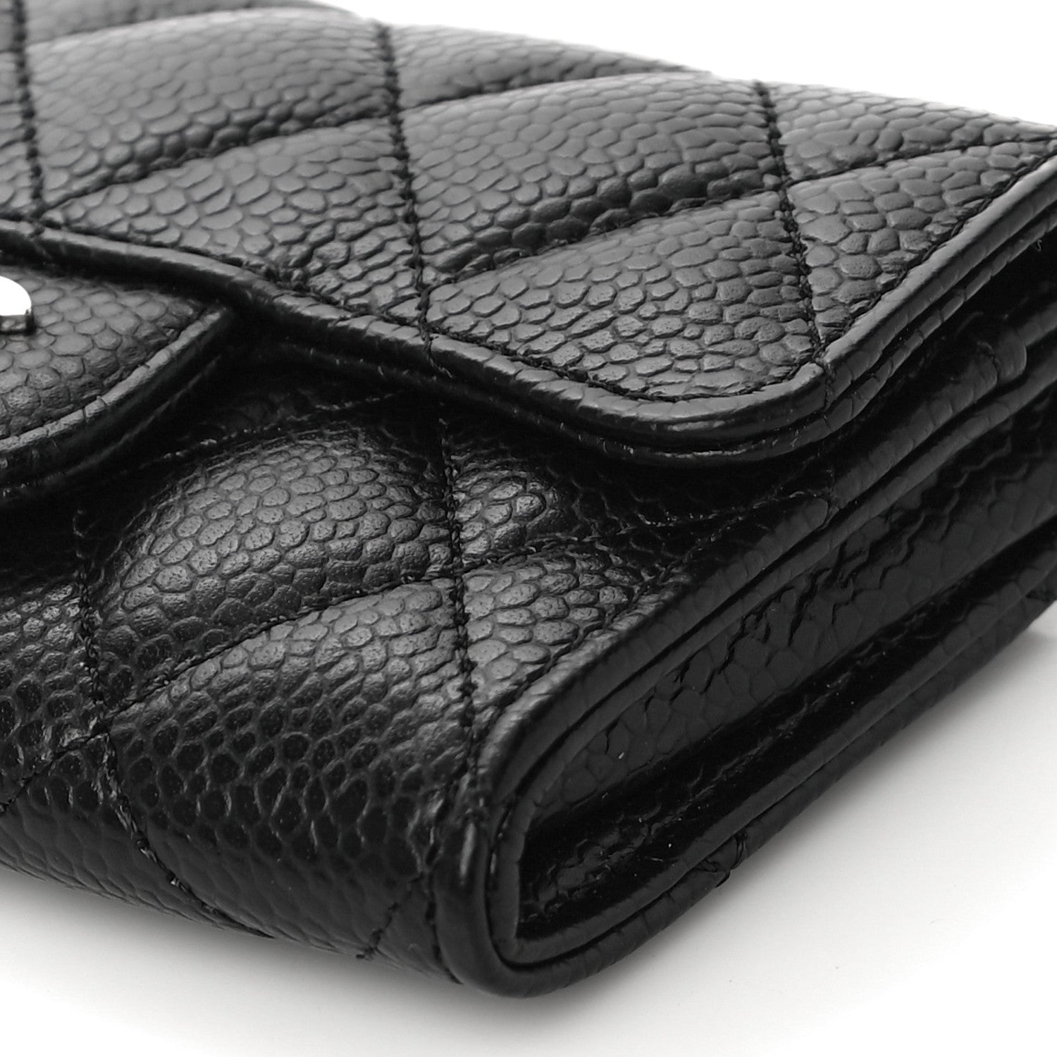 Chanel Caviar Quilted Flap Card Holder Wallet Black 11 of 12