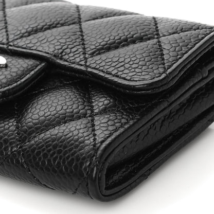 Chanel Caviar Quilted Flap Card Holder Wallet Black 11 of 12