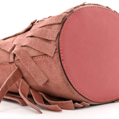 Burberry Suede Fringe Mini Bucket Bag Russet Pink 10 of 13