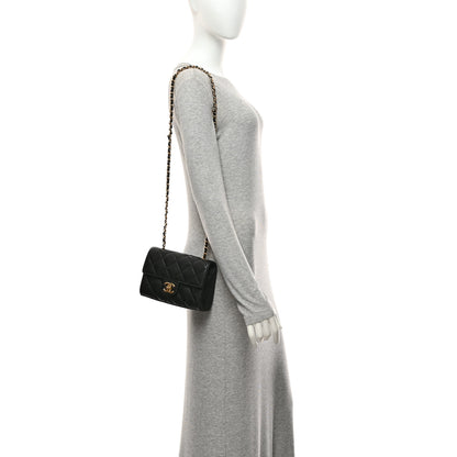 Chanel Grained Calfskin Quilted Cruise Mini Flap Black 2 of 10