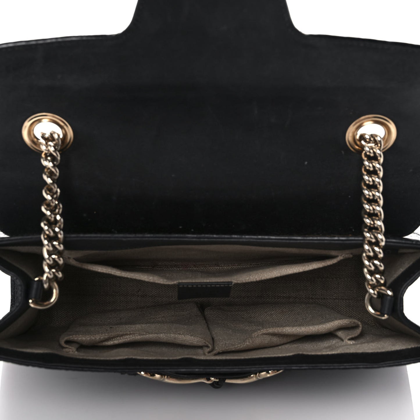 Microguccissima Medium Emily Chain Shoulder Bag Black
