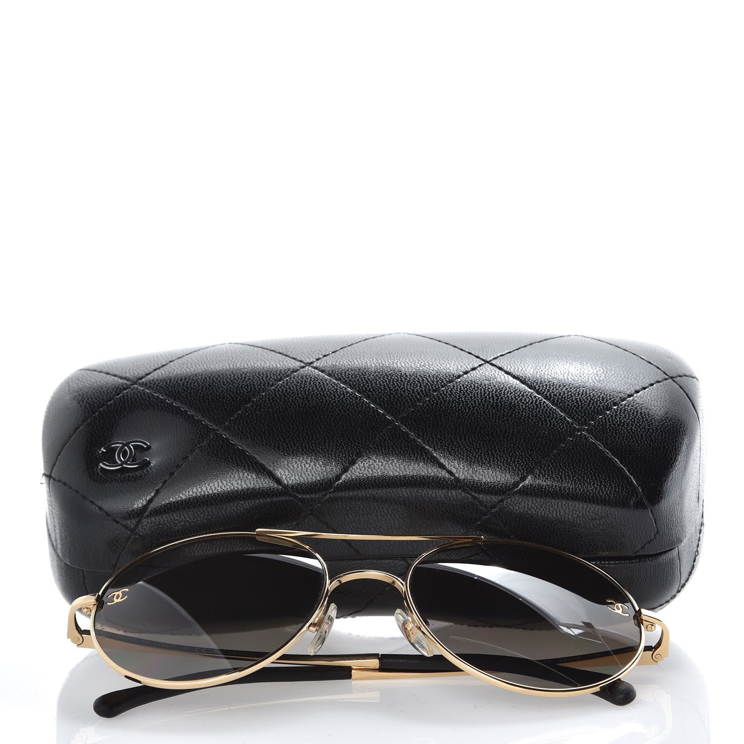 Chanel Round Polarized Sunglasses 4190-T-Q Brown Gold 8 of 8