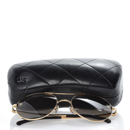 Chanel Round Polarized Sunglasses 4190-T-Q Brown Gold 8 of 8