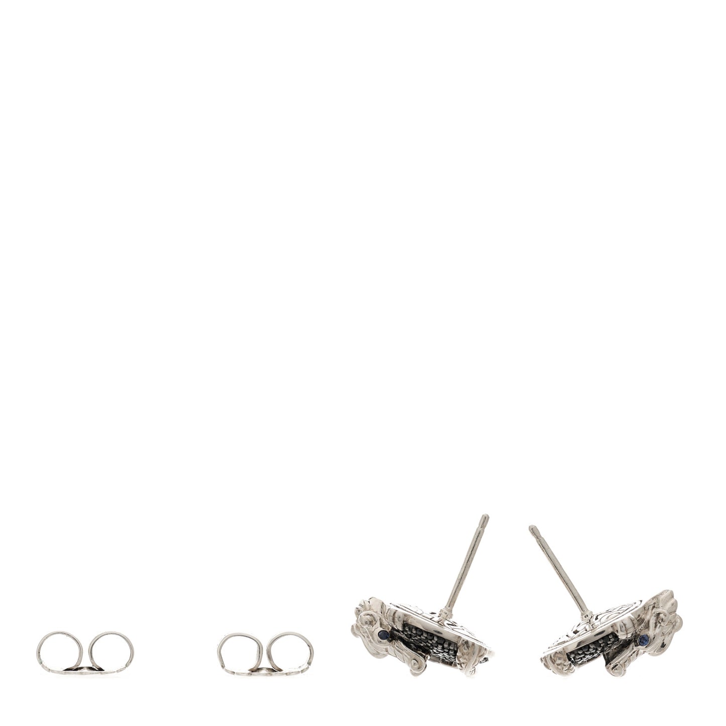 Sterling Silver Sapphire Legends Naga Stud Earrings