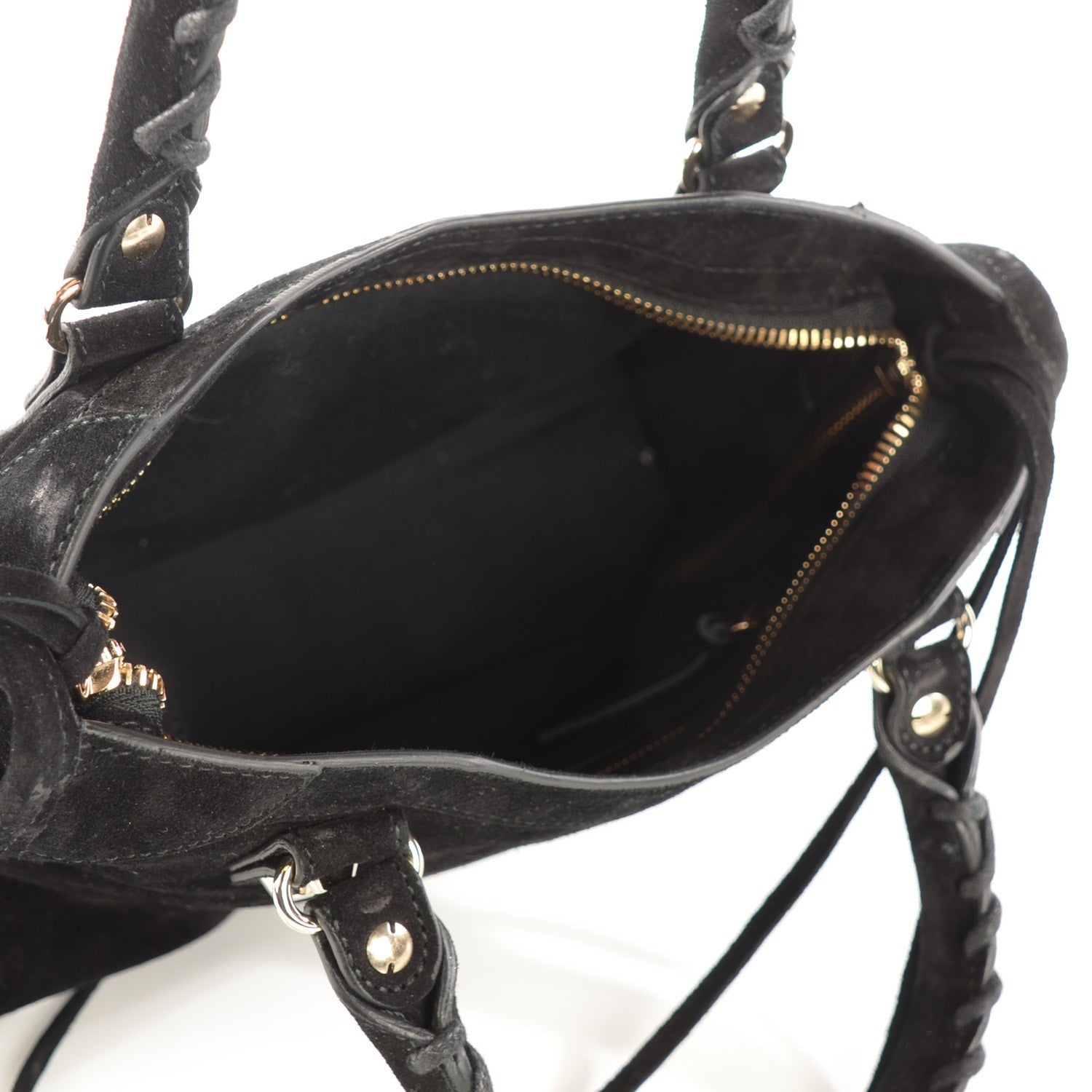 Balenciaga Baby Daim Suede Classic Gold Hardware Mini City Black 10 of 11