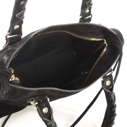 Balenciaga Baby Daim Suede Classic Gold Hardware Mini City Black 10 of 11
