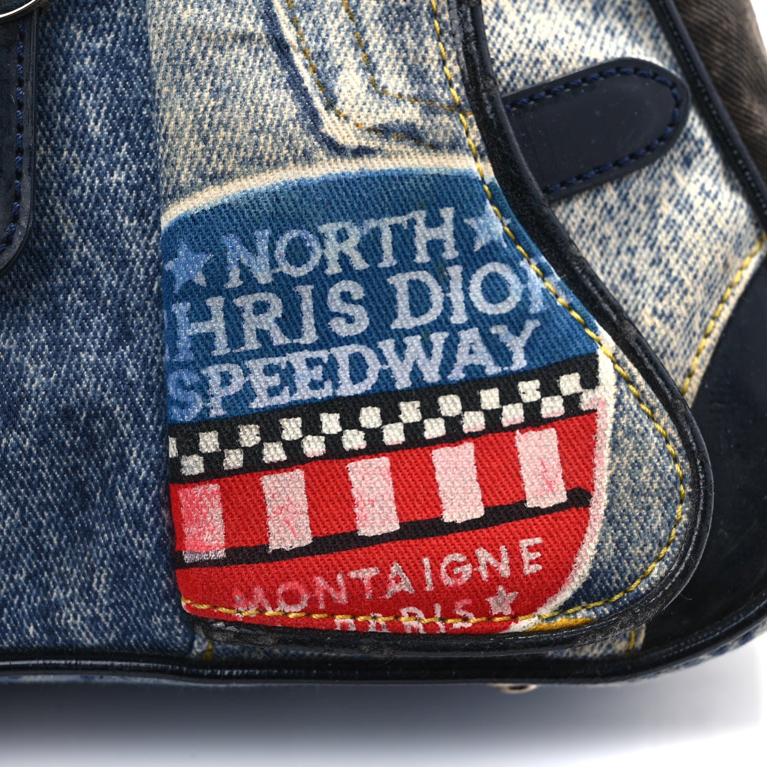 Christian Dior Denim Speedway Mini Saddle Bowler Blue 8 of 12