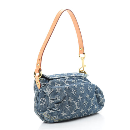 Louis Vuitton Monogram Denim Mini Pleaty Blue 3 of 11