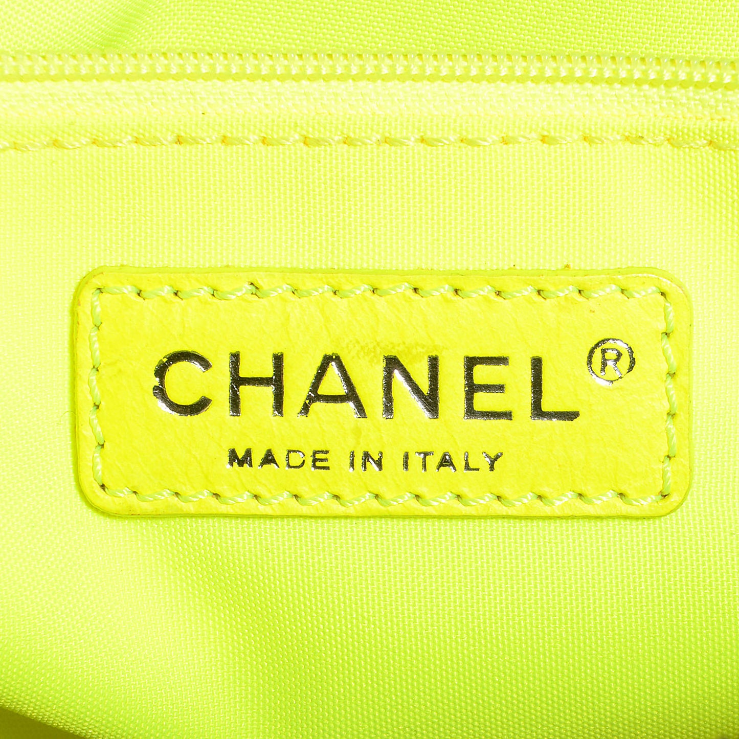 Patent Day Glo Flap Bag Black