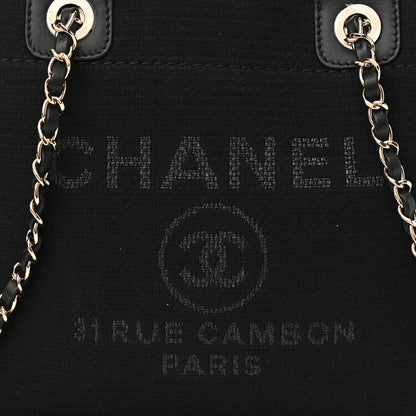 Chanel Mixed Fibers Small Deauville Tote Black 8 of 11