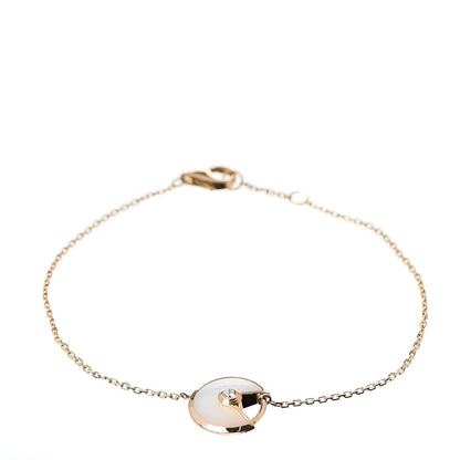 Cartier 18K Yellow Gold Diamond Mother of Pearl Amulette de Cartier Bracelet 1 of 4
