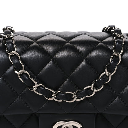 Chanel Lambskin Quilted Mini Rectangular Flap Black 7 of 9