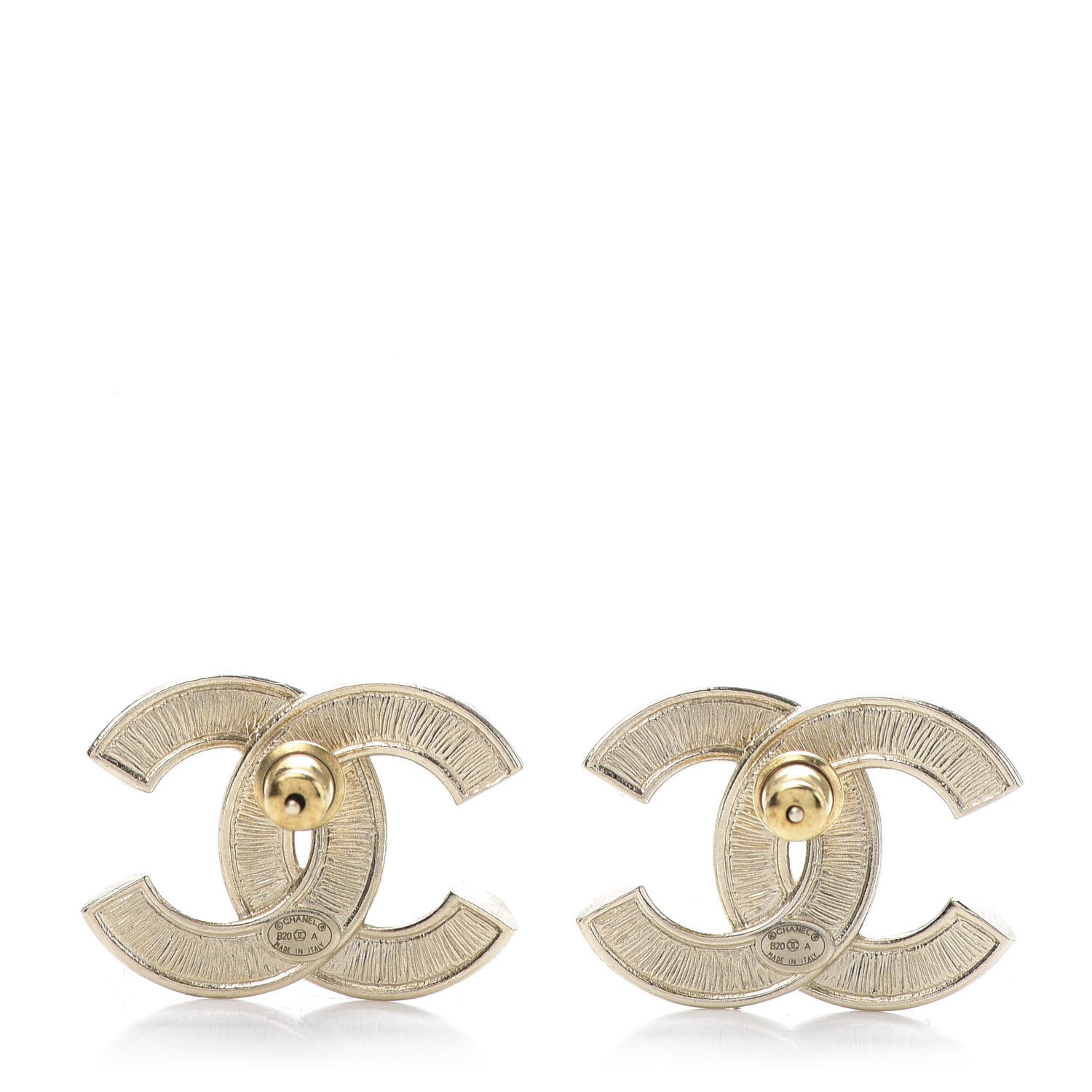 Chanel Crystal Pearl Chain Mania CC Earrings Gold 4 of 5