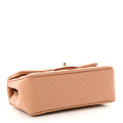 Chanel Lambskin Quilted Mini Rectangular Flap Brown 4 of 11