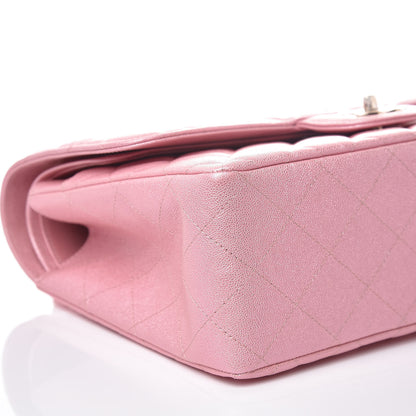 Chanel Iridescent Caviar Quilted Jumbo Double Flap Rose Pink 8 of 10