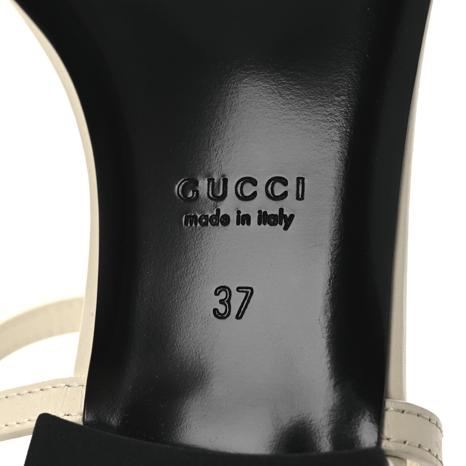 Gucci Sierra Calfskin Signoria Thong Sandals 37 New Ivoire 8 of 10
