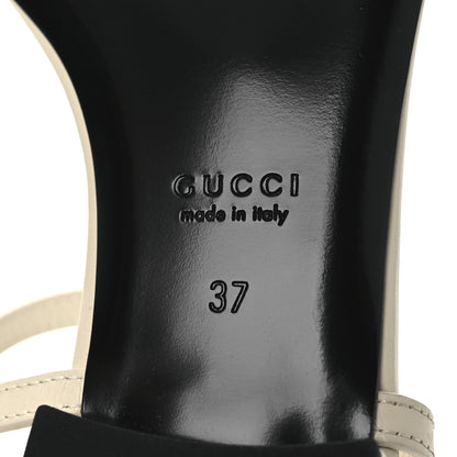 Gucci Sierra Calfskin Signoria Thong Sandals 37 New Ivoire 8 of 10