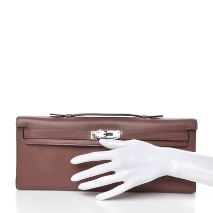 Hermes Tadelakt Kelly Cut Clutch Pochette Griolet 2 of 12