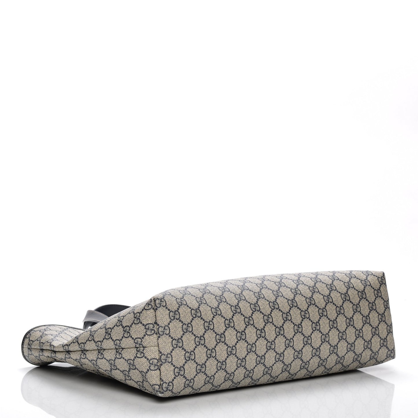 GG Supreme Monogram Medium Zippered Shopping Tote Navy