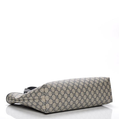 Gucci GG Supreme Monogram Medium Zippered Shopping Tote Navy 12 of 17