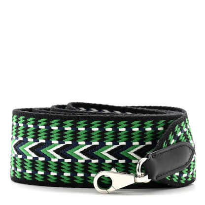 Hermes Toile Swift 50mm Sangle Allegro Shoulder Strap Malachite Bleu Electrique Black 1 of 5