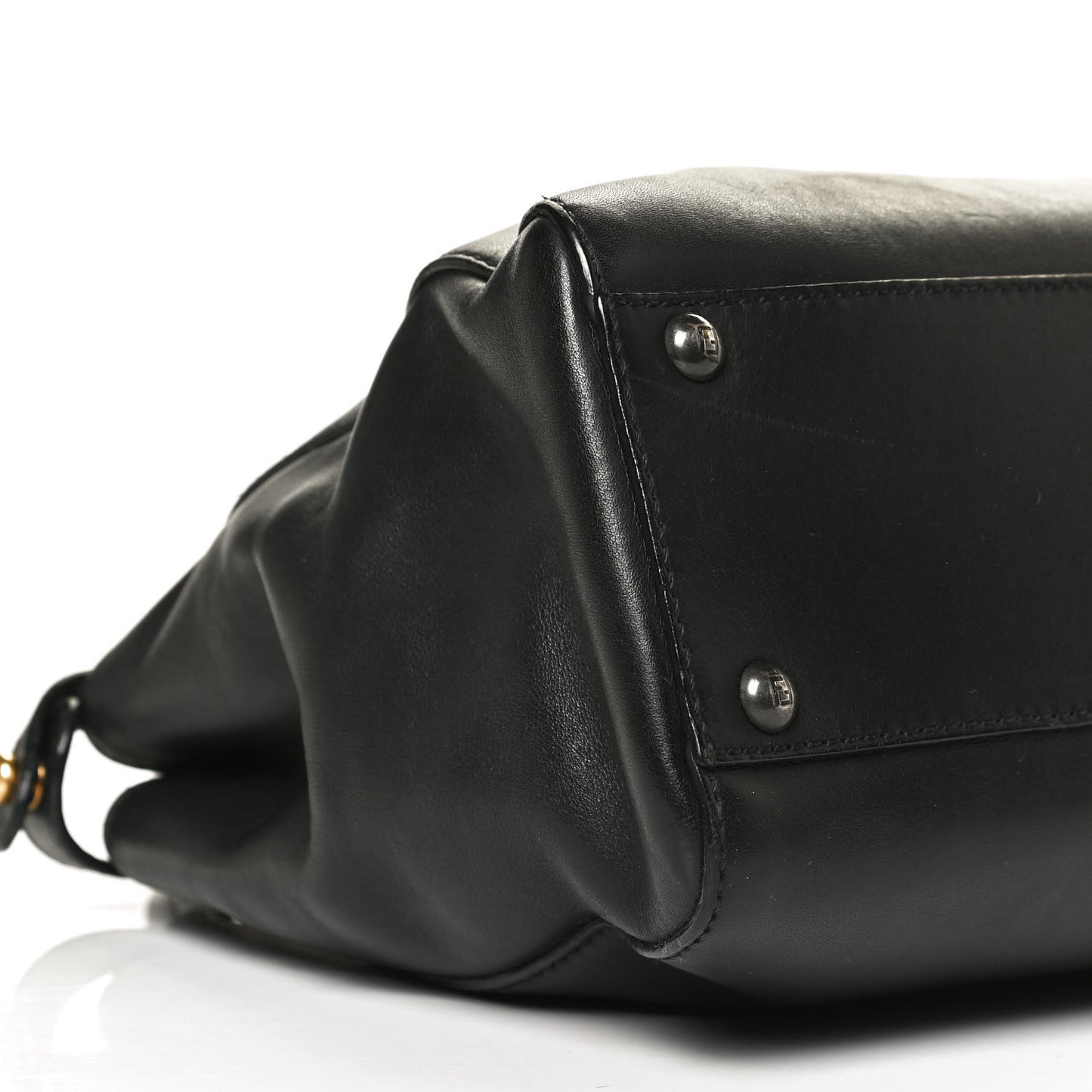 Calfskin Calf Hair Leopard Print Medium Peekaboo Iconic Satchel Black
