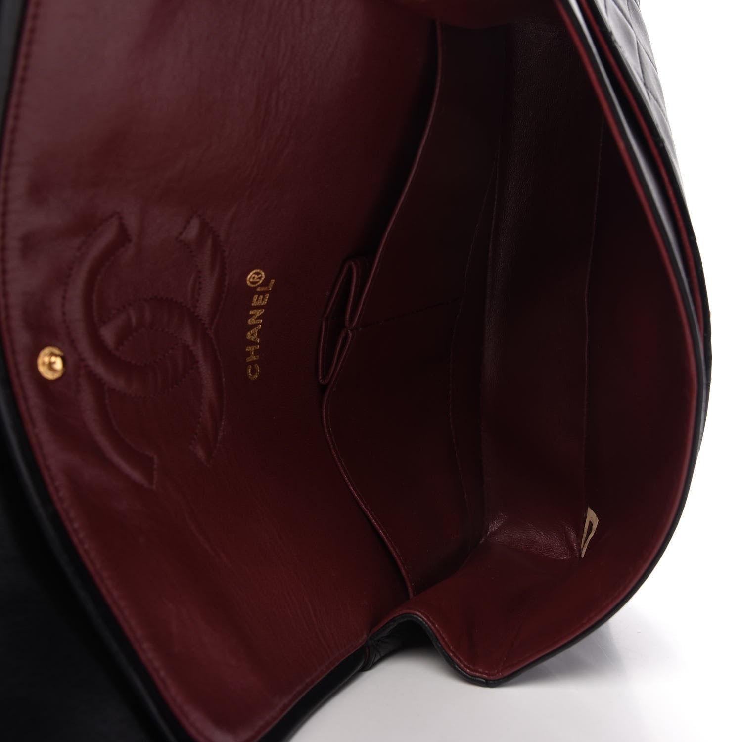 Chanel Lambskin Quilted Medium Double Flap Black 6 of 13