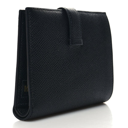 Hermes Epsom Bearn Compact Wallet Black 3 of 9