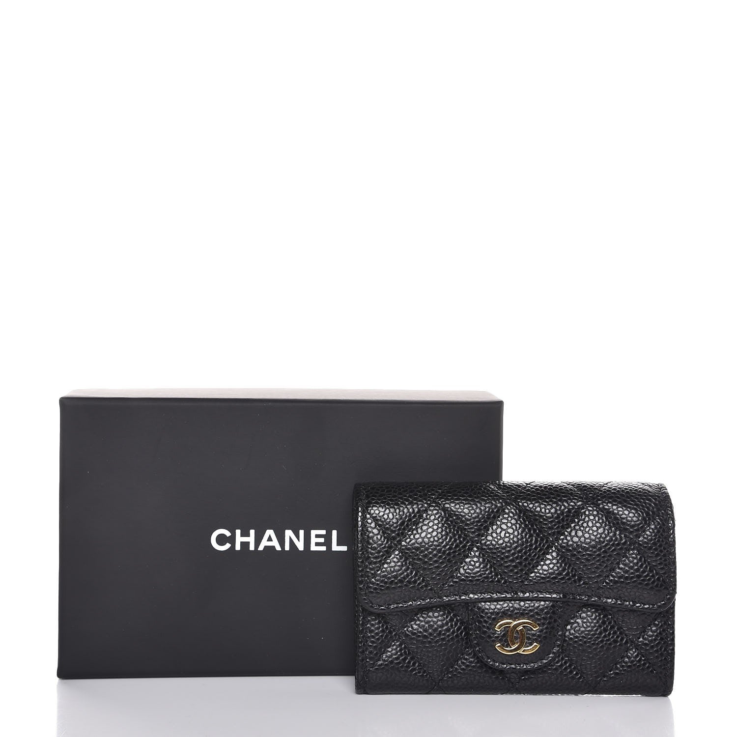 Chanel Caviar Quilted Flap Card Holder Black 9 of 9