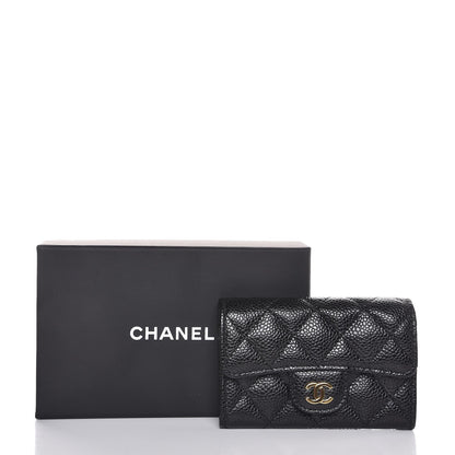Chanel Caviar Quilted Flap Card Holder Black 9 of 9