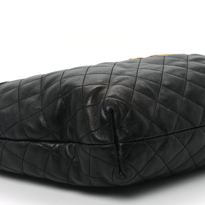 Saint Laurent Lambskin Quilted Maxi Icare Shopping Tote Black 9 of 11