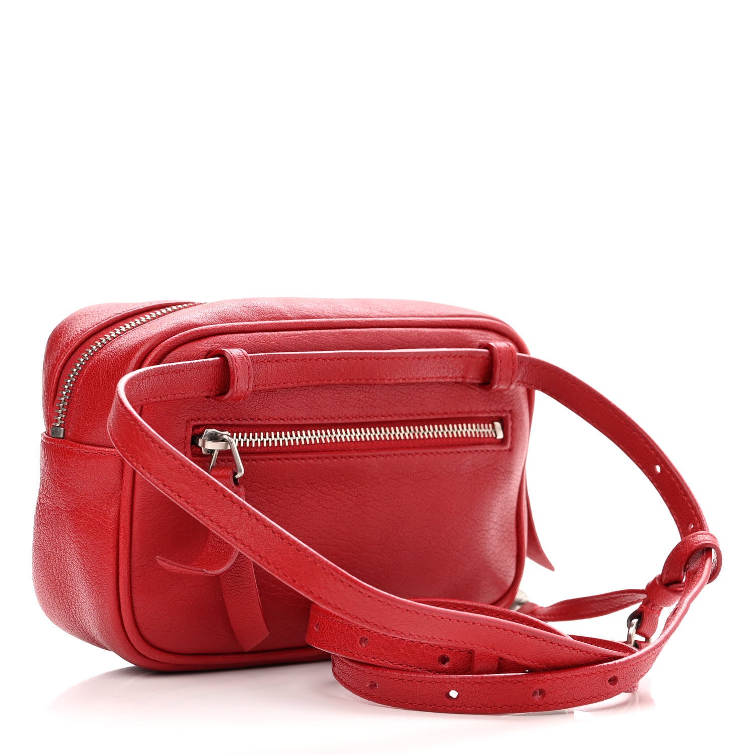 Saint Laurent Lambskin Monogram Lou Belt Bag Red 3 of 12
