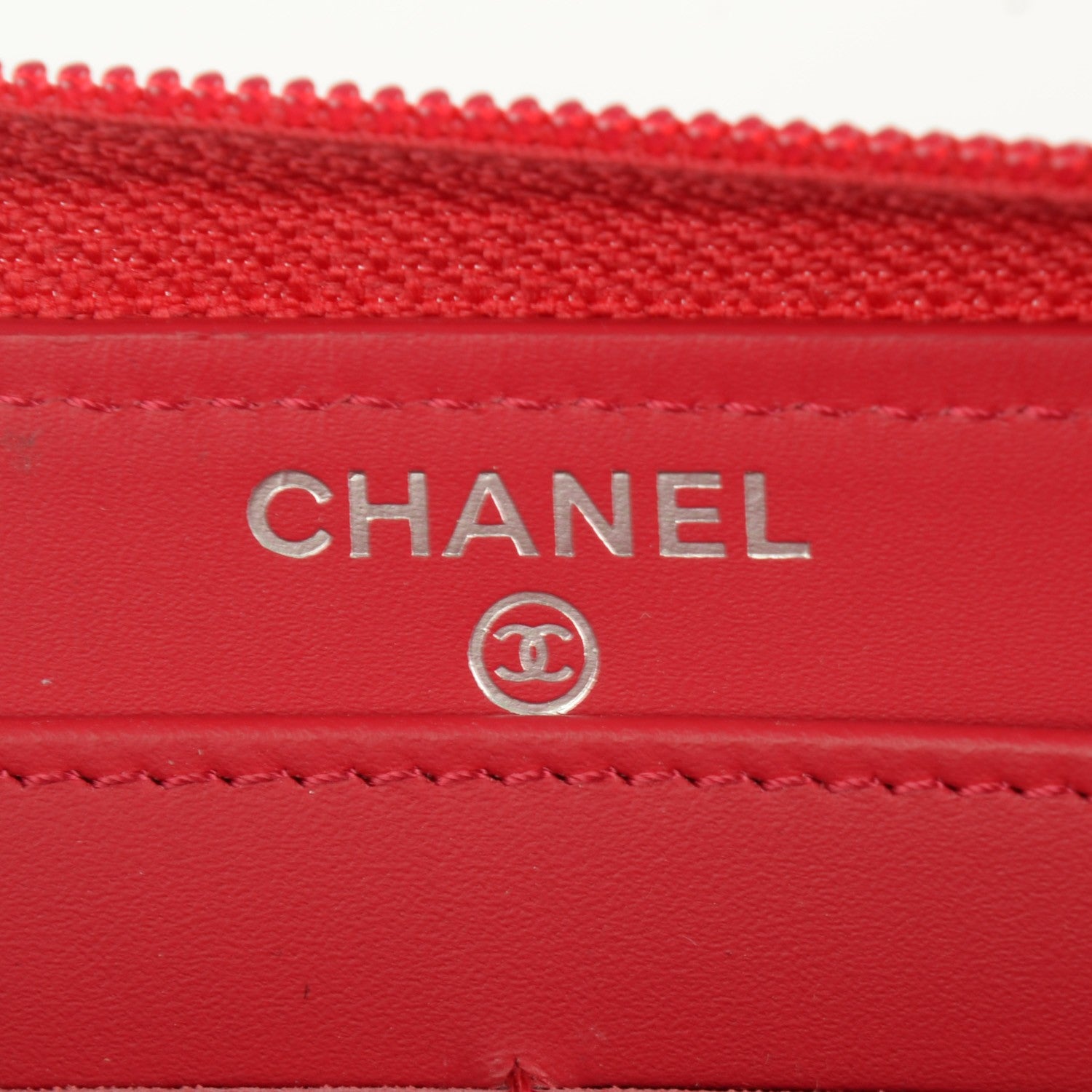 Chanel Caviar Timeless CC Large Gusset Zip Around Wallet Rose Fonce 6 of 8