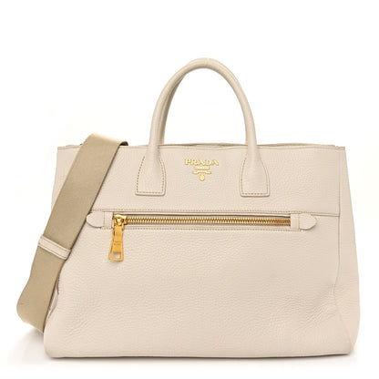 Prada Vitello Daino Top Handle Tote Talco 1 of 11