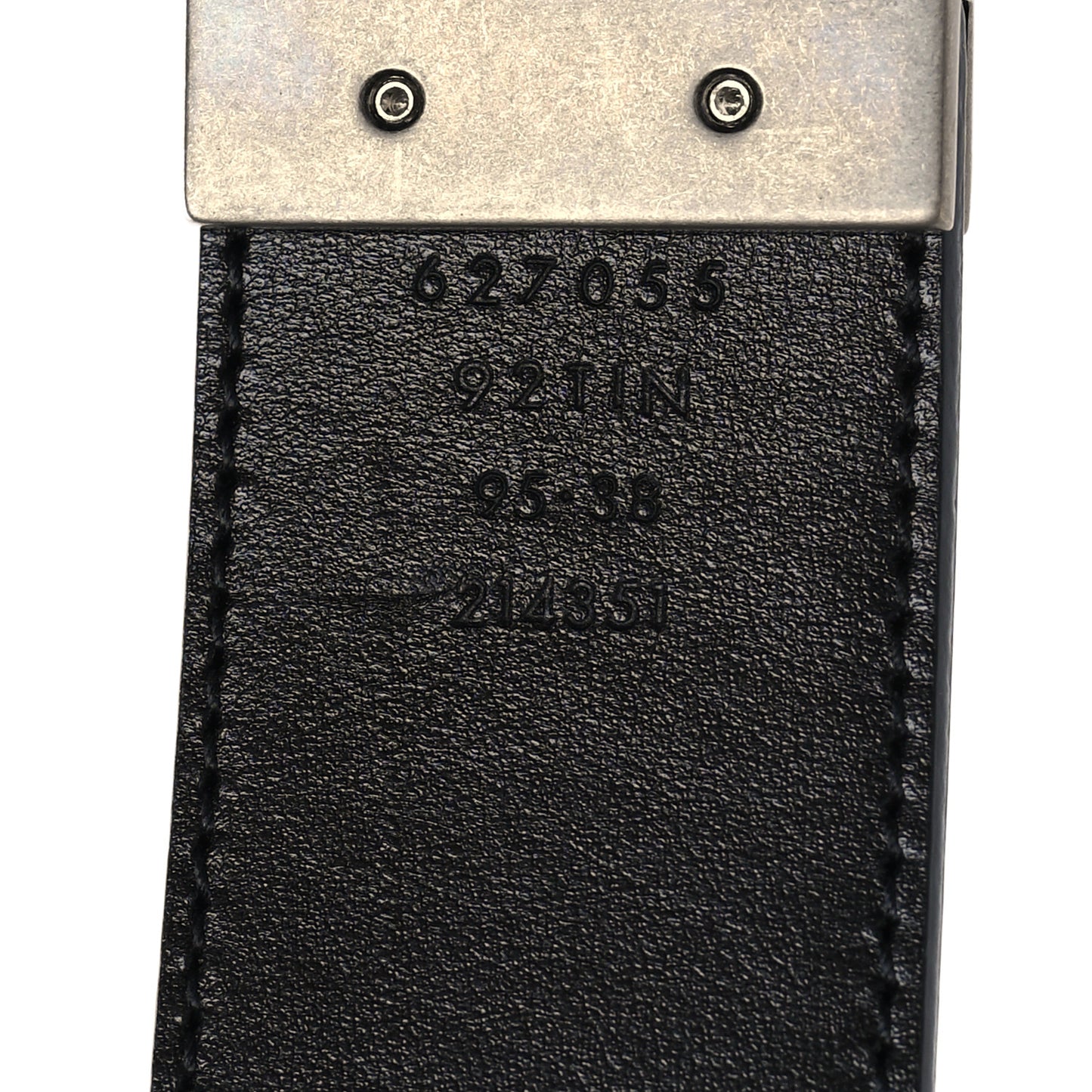 GG Supreme Monogram Plutone Calfskin Palladium Double G Reversible 37mm Belt 95 38 Black