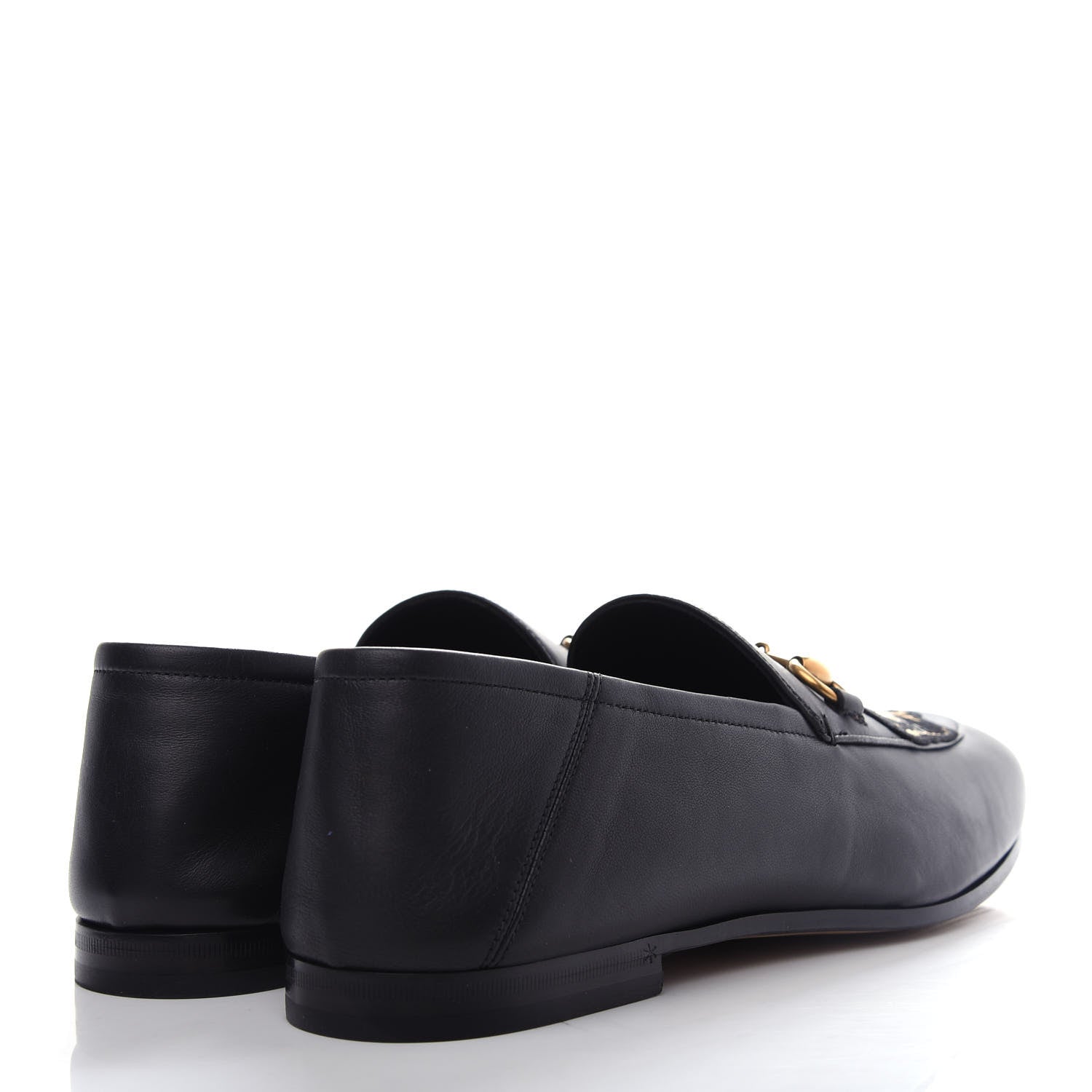 Gucci Goatskin Tiger Embroidered Mens Horsebit Loafers 9 Black 4 of 11