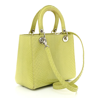 Christian Dior Snakeskin Medium Lady Dior Green 3 of 15