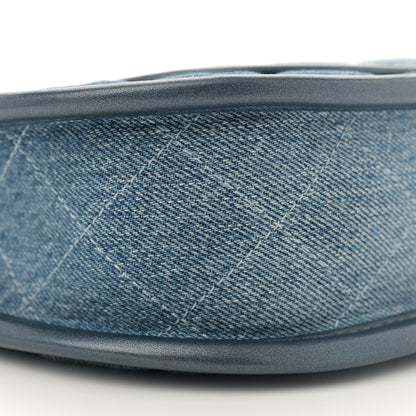 Chanel Washed Denim Quilted Hobo Blue 9 of 12