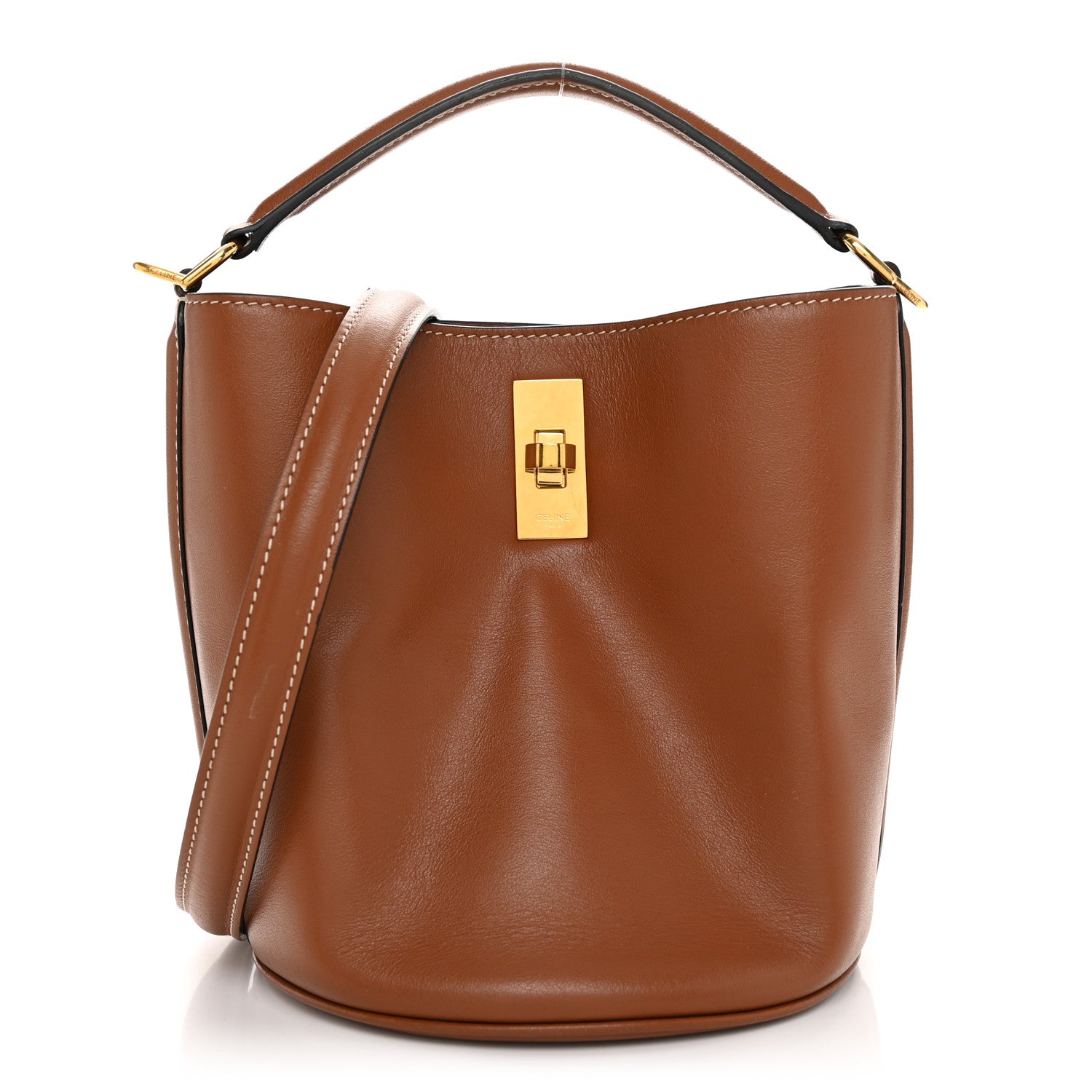 Celine Smooth Calfskin Teen Bucket 16 Tan 1 of 12