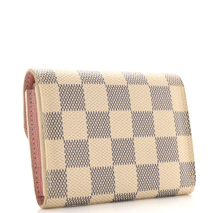 Louis Vuitton Damier Azur Rosalie Coin Purse Rose Ballerine 3 of 9