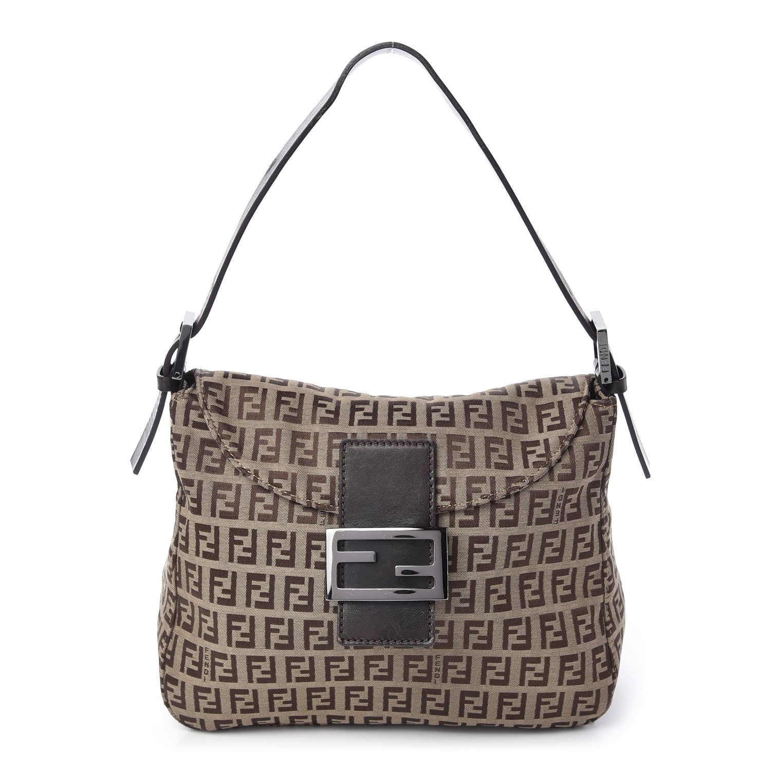 Fendi Zucchino Baguette Mogano Panna Brown 1 of 8