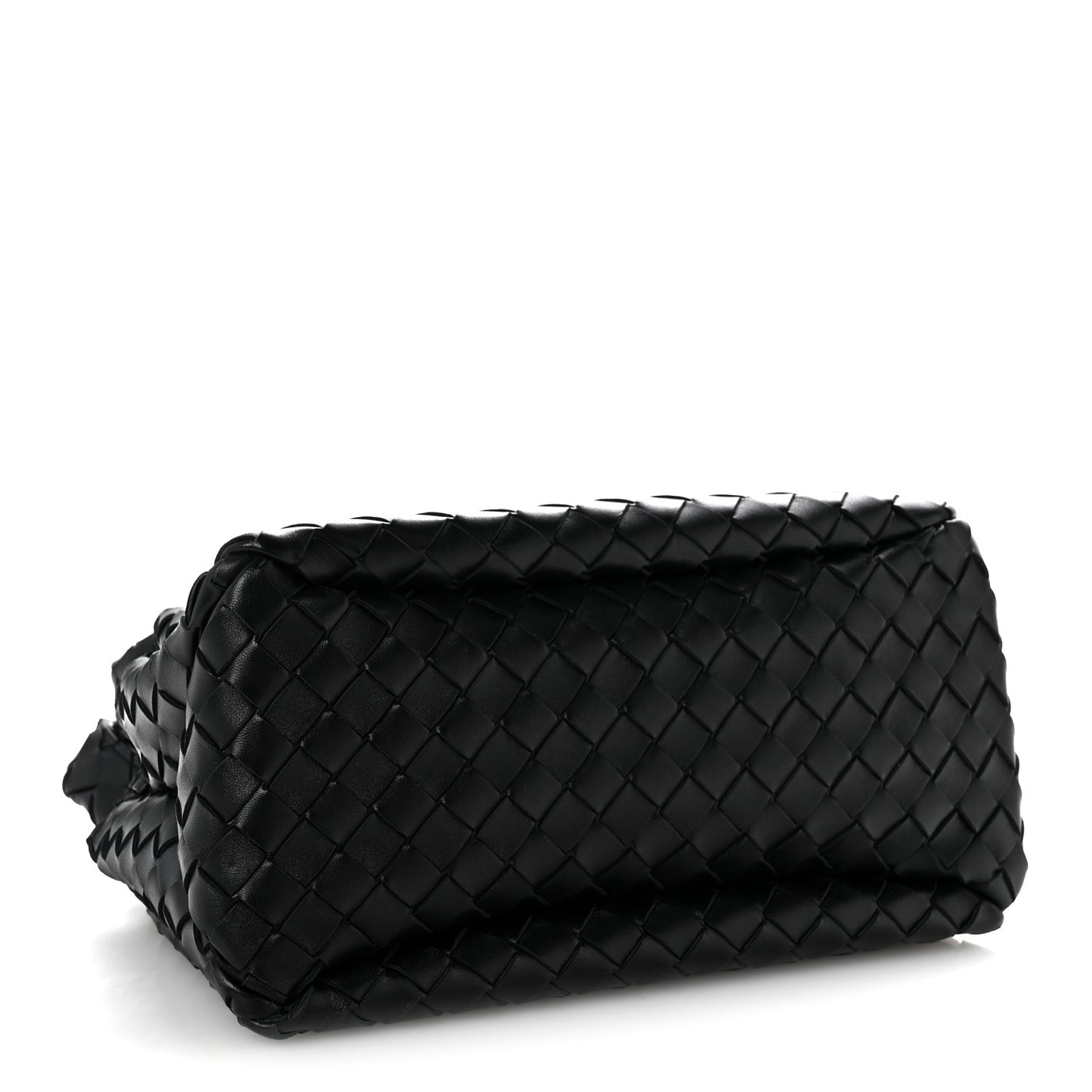 Nappa Intrecciato Small Campana Shoulder Bag Black