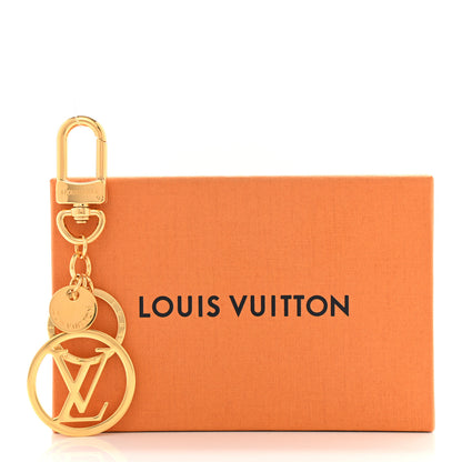 Louis Vuitton Metal LV Circle Bag Charm Key Holder Gold 3 of 5