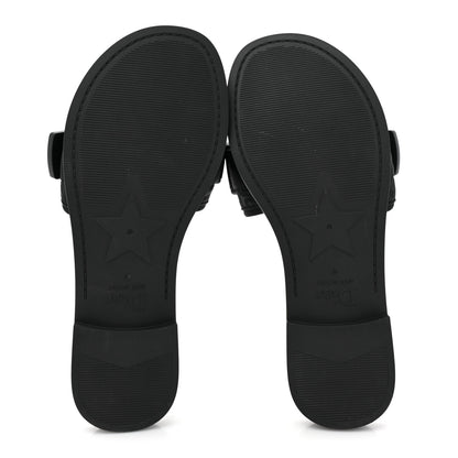 Christian Dior Shiny Technical Fabric Oblique Dio(r)evolution Slide Sandals 37 Black 5 of 9