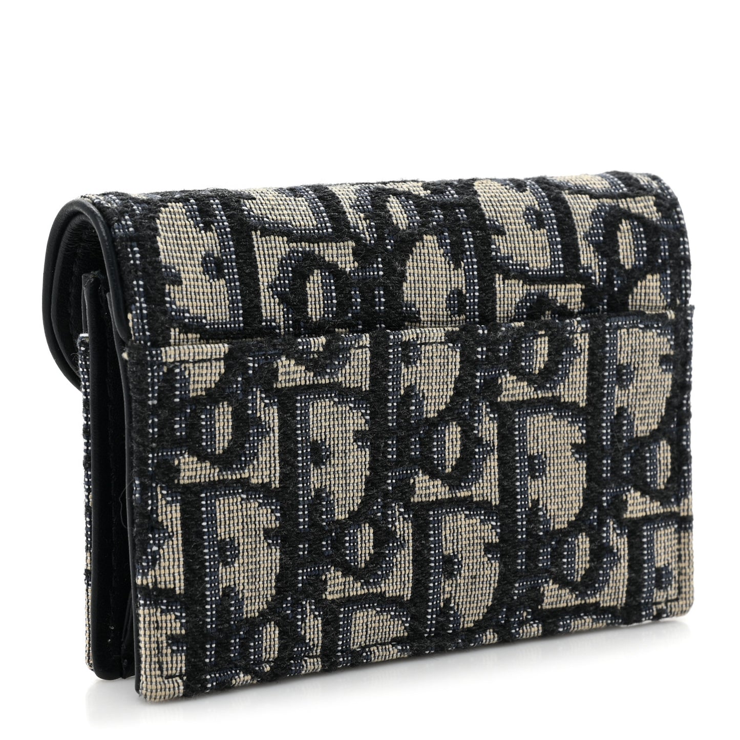 Oblique Saddle Card Holder Blue