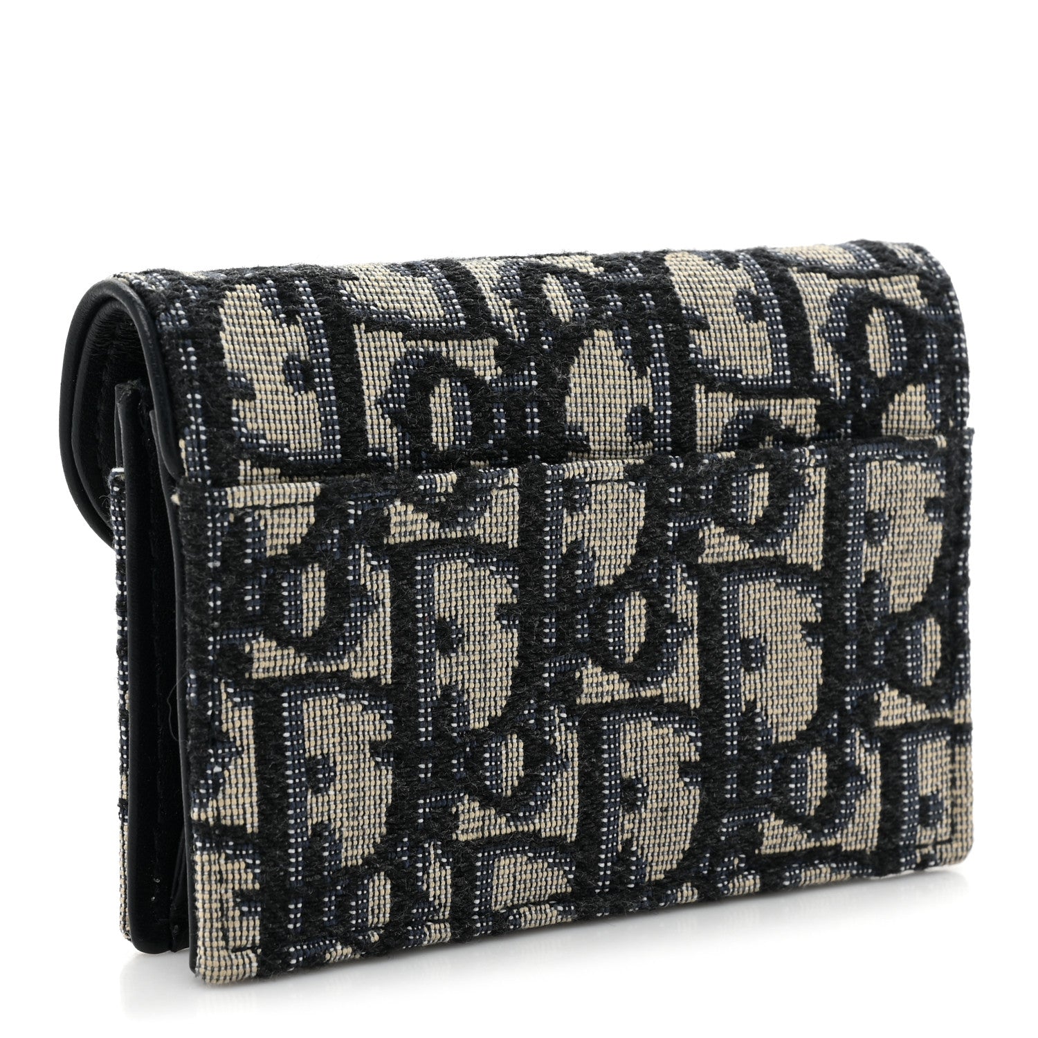 Christian Dior Oblique Saddle Card Holder Blue 3 of 11