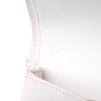 Chanel Caviar Quilted Medium Double Flap White 11 of 19