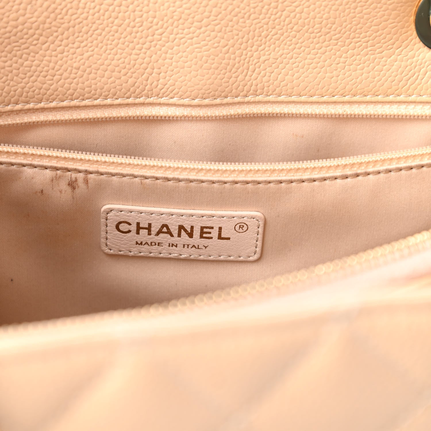 Chanel Caviar Quilted Grand Shopping Tote GST Beige Clair 8 of 12