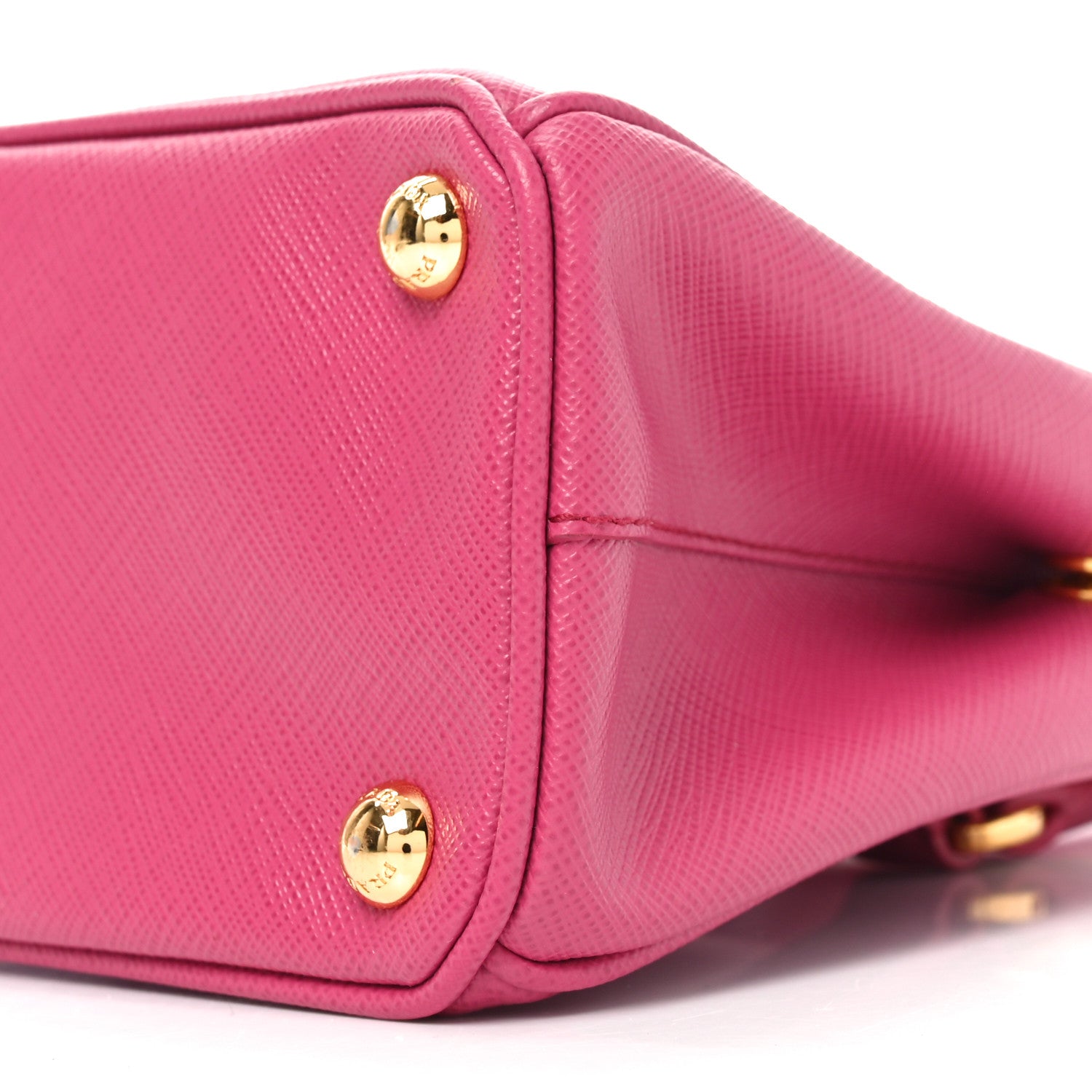 Prada Saffiano Lux Micro Galleria Double Zip Tote Fuxia 8 of 8