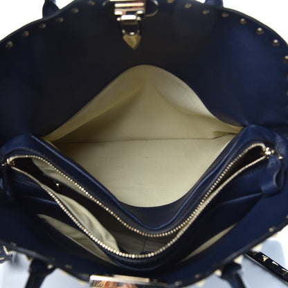 Valentino Garavani Vitello Rockstud Dome Satchel Marine 7 of 13